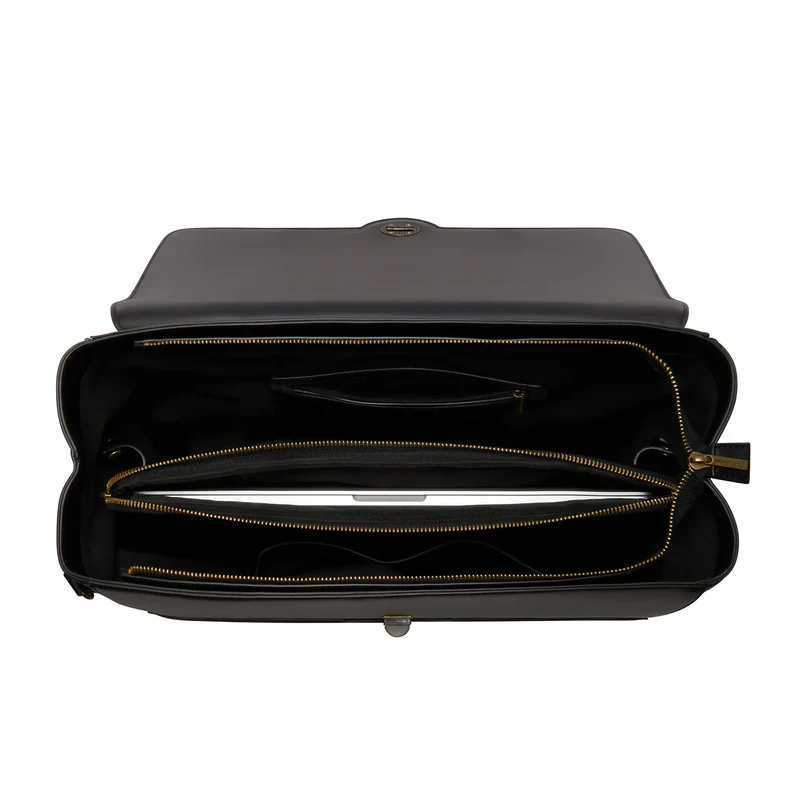Violet Hamden Essential Bag Schwarze Handtasche mit 16.4-Zoll-Laptopfach VH21005