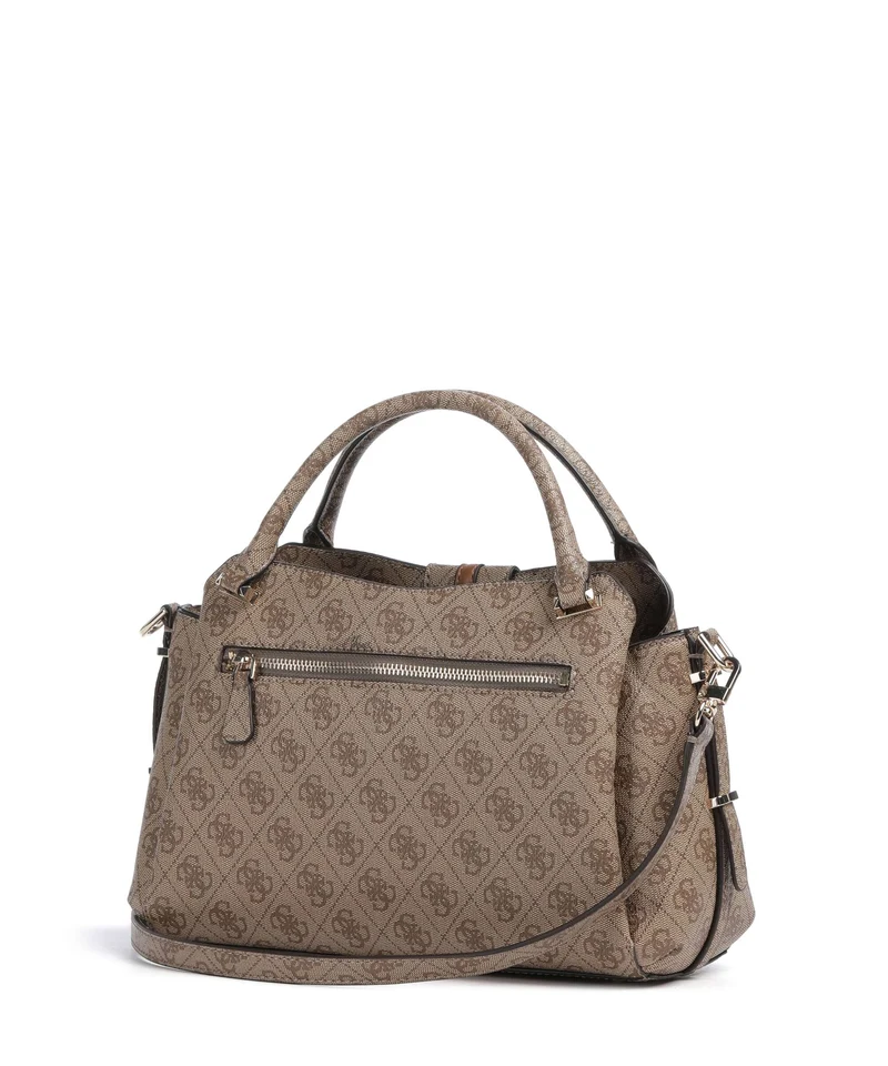 Guess Yvonne Girlfriend Logo Handtasche latte logo