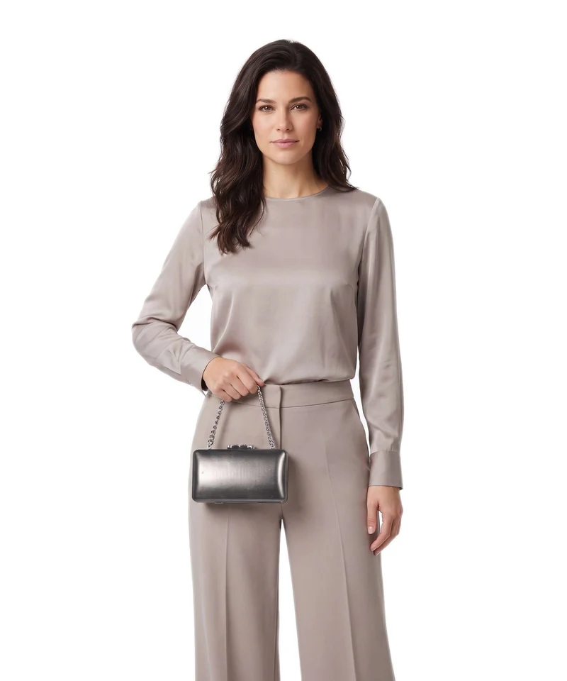 Lauren Ralph Lauren Franki Small Clutch dark pewter