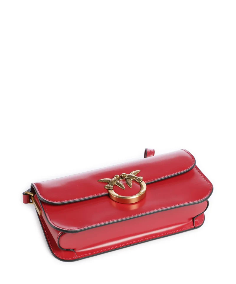 Pinko Love Box Horizontal Umhängetasche rosso rio/antique gold