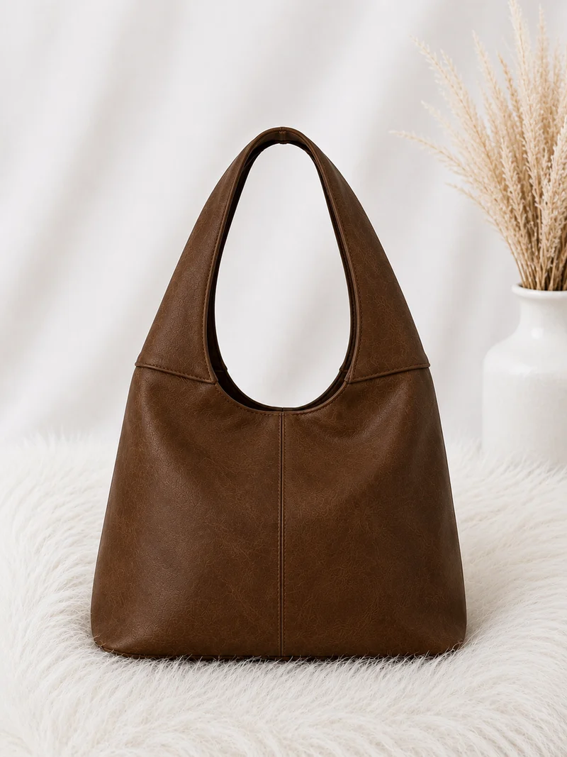 Tasche in Vintage Leder-Optik - braun