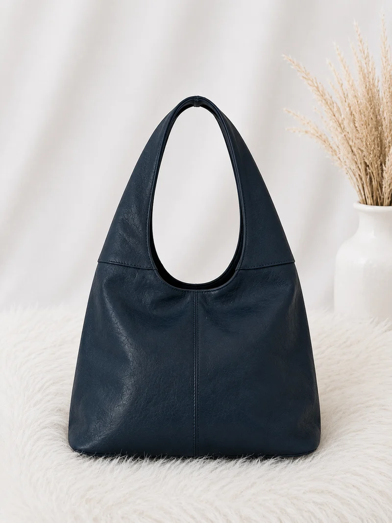 Tasche in Vintage Leder-Optik - blau