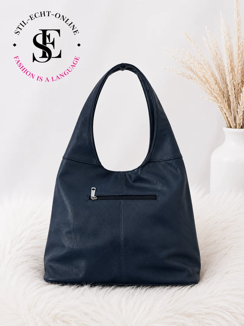 Tasche in Vintage Leder-Optik - blau