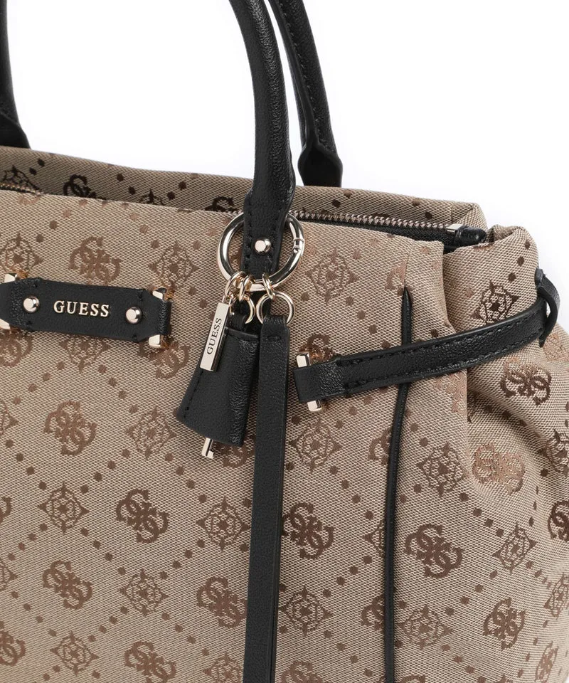 Guess Dorothy Girlfriend Handtasche latte logo/black