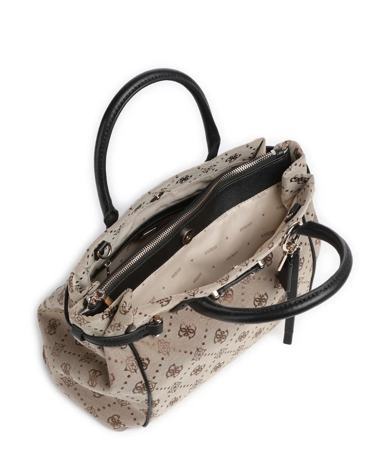Guess Dorothy Girlfriend Handtasche latte logo/black