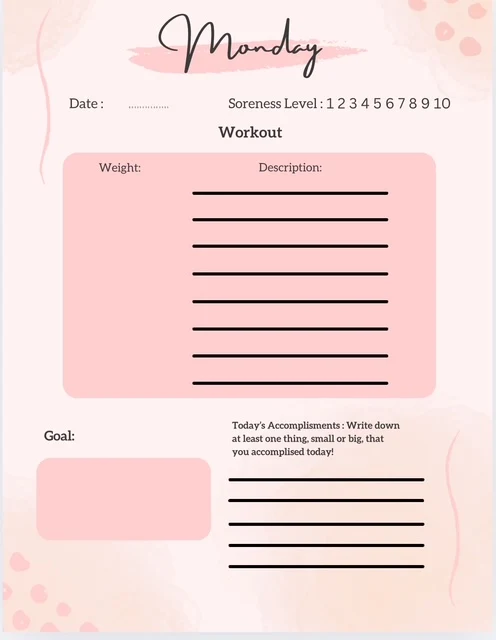Elevate: Nice Girl's 6-Week Fitness Planner