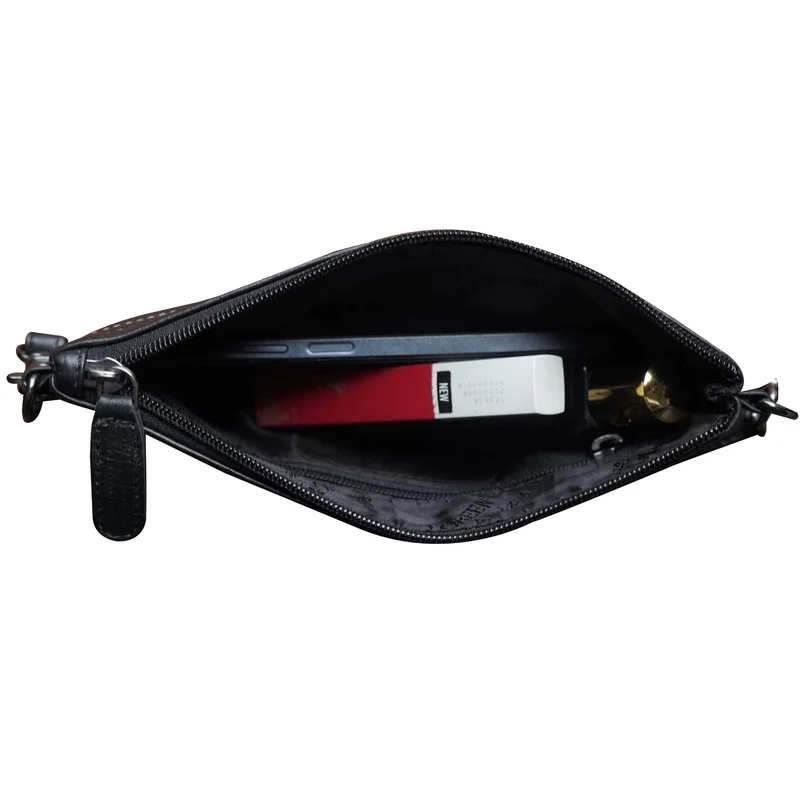 Liv Mini Crossbody Tasche Damen Leder Abendtasche Schwarz