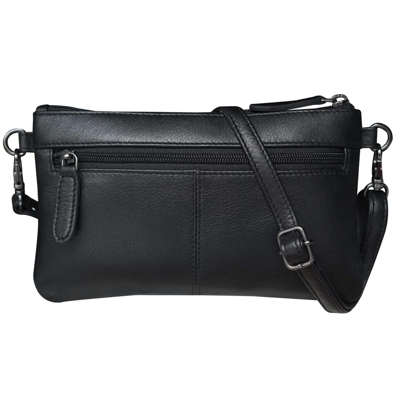 Liv Mini Crossbody Tasche Damen Leder Abendtasche Schwarz