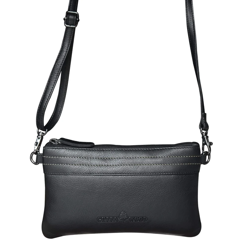 Liv Mini Crossbody Tasche Damen Leder Abendtasche Schwarz