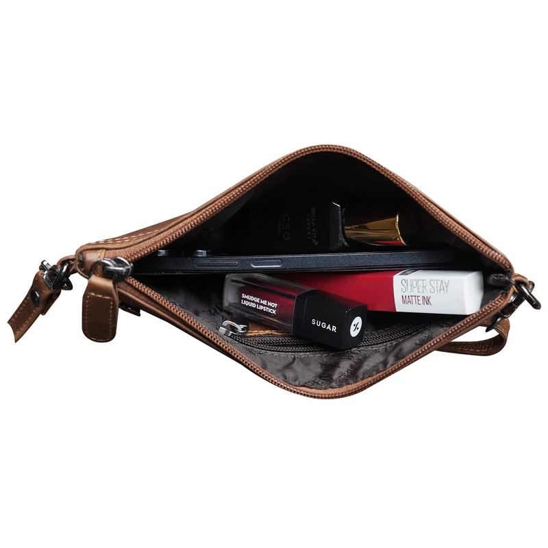 Liv Mini Crossbody Tasche Damen Leder Abendtasche Schwarz