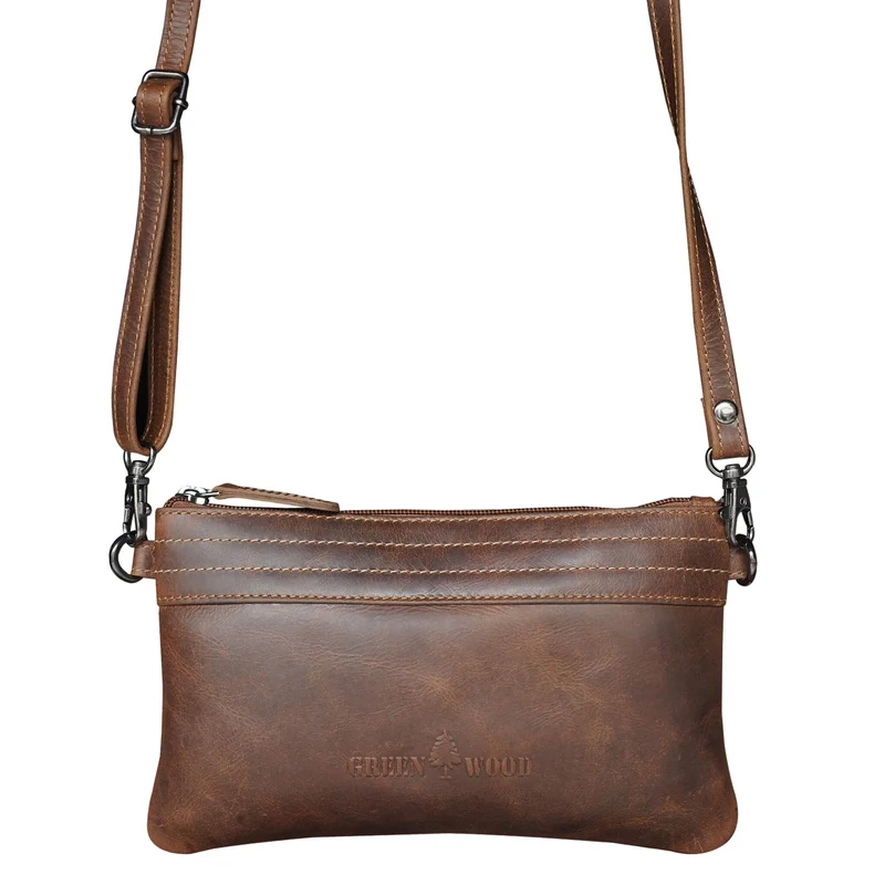 Liv Mini Crossbody Tasche Damen Leder Abendtasche Schwarz