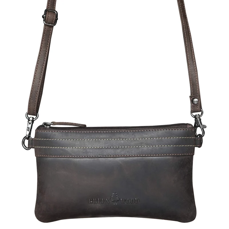 Liv Mini Crossbody Tasche Damen Leder Abendtasche Schwarz