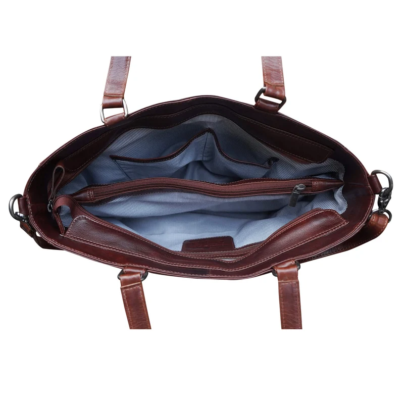 Kate Business Tasche Damen Leder Schultertasche Braun Groß