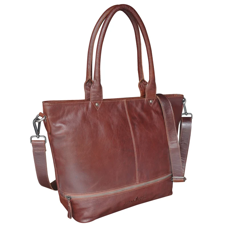 Sofi Handtasche Damen Leder Shopper Tasche mit Reißverschluss XL