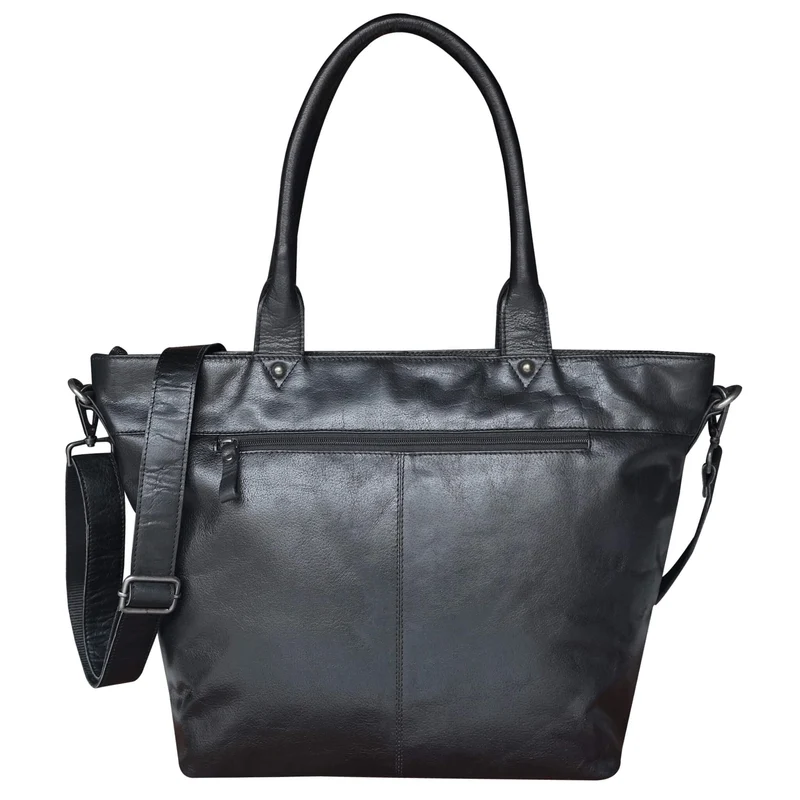 Sofi Handtasche Damen Leder Shopper Tasche mit Reißverschluss XL