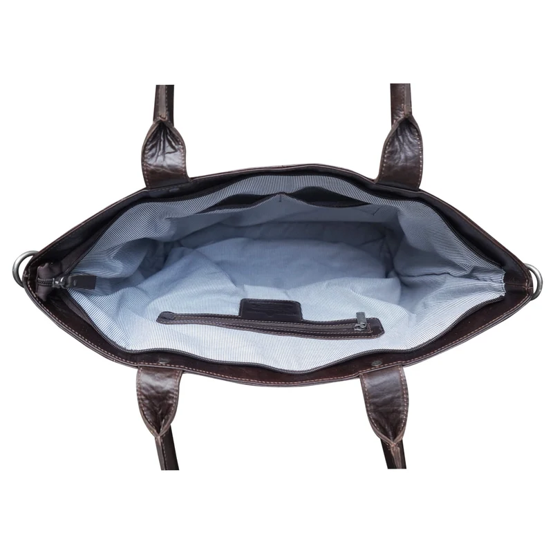 Sofi Handtasche Damen Leder Shopper Tasche mit Reißverschluss XL