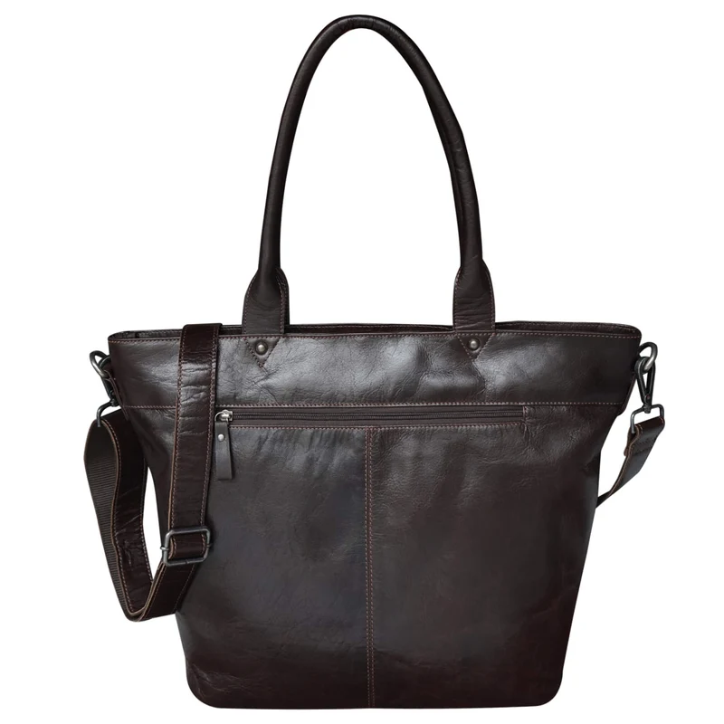 Sofi Handtasche Damen Leder Shopper Tasche mit Reißverschluss XL