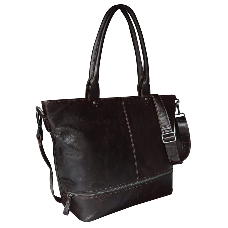 Sofi Handtasche Damen Leder Shopper Tasche mit Reißverschluss XL