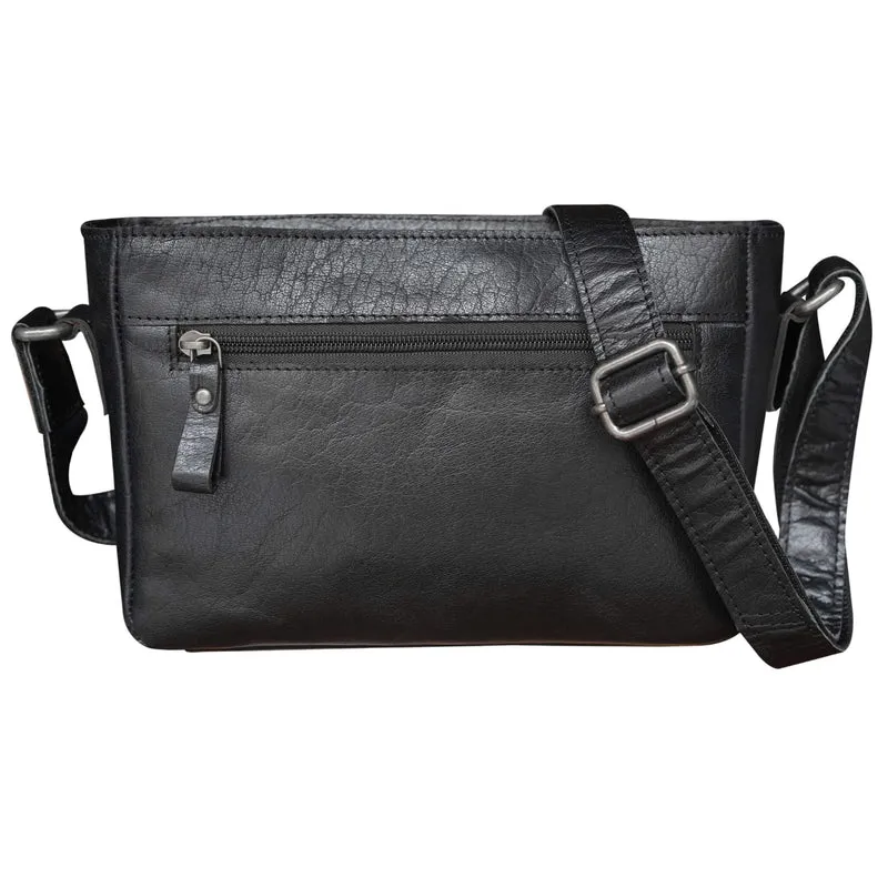 Grace Crossbody Tasche Schwarz Damen Abendtasche Leder Klein