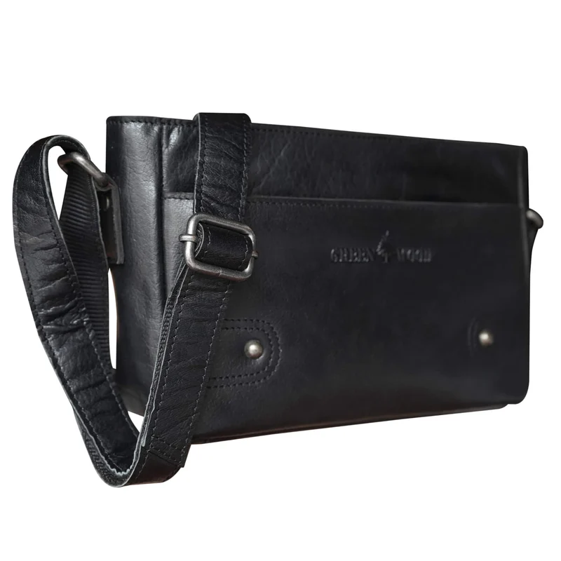 Grace Crossbody Tasche Schwarz Damen Abendtasche Leder Klein