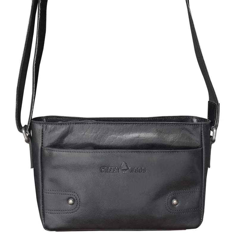 Grace Crossbody Tasche Schwarz Damen Abendtasche Leder Klein