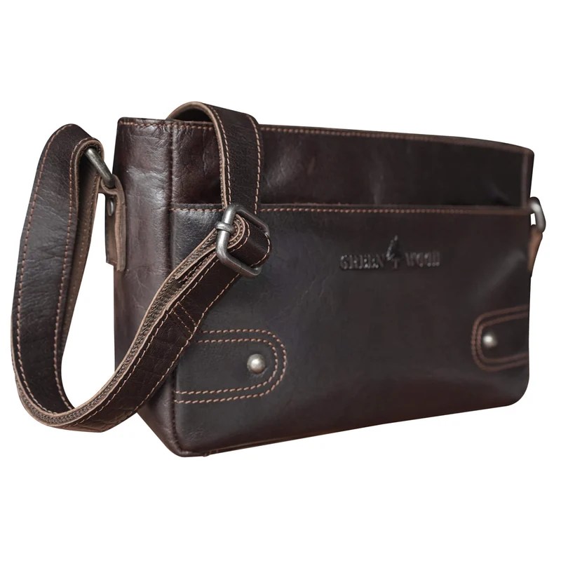 Grace Crossbody Tasche Schwarz Damen Abendtasche Leder Klein