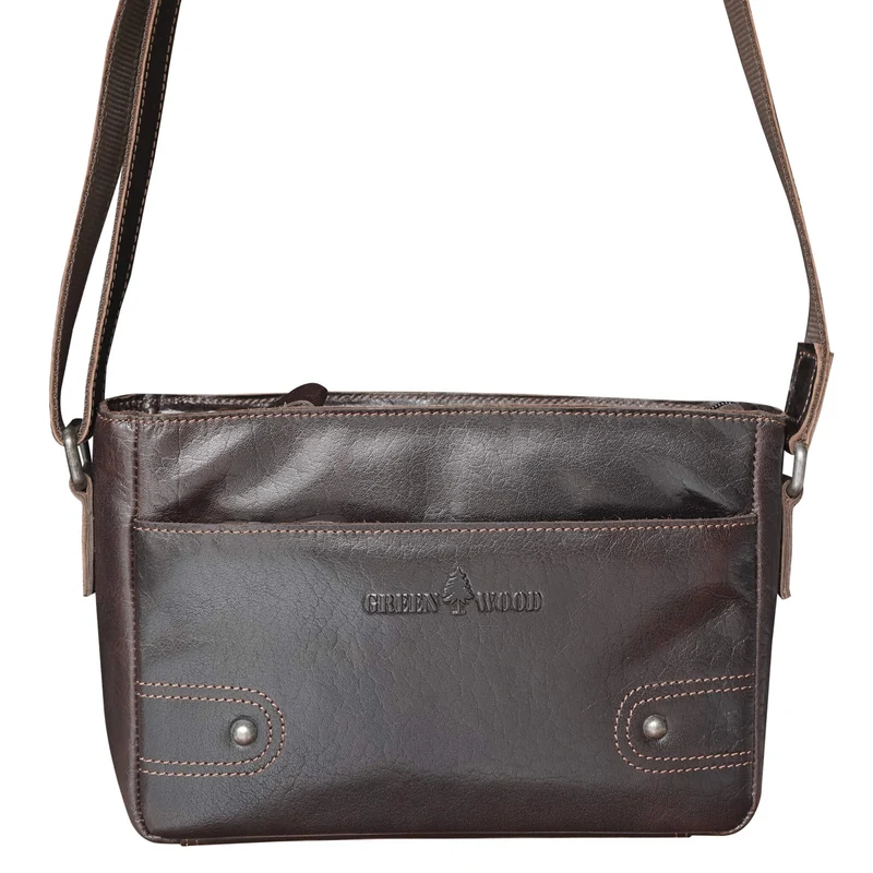 Grace Crossbody Tasche Schwarz Damen Abendtasche Leder Klein