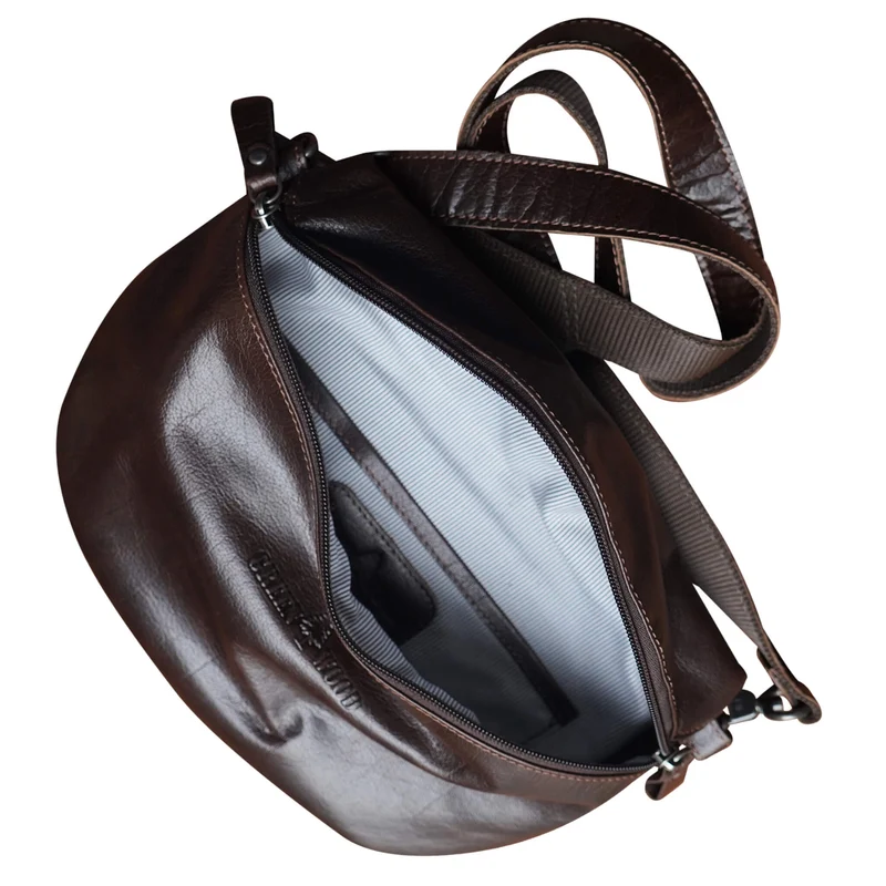 Zoe Gürteltasche Herren Klein Leder Bauchtasche Damen Schwarz