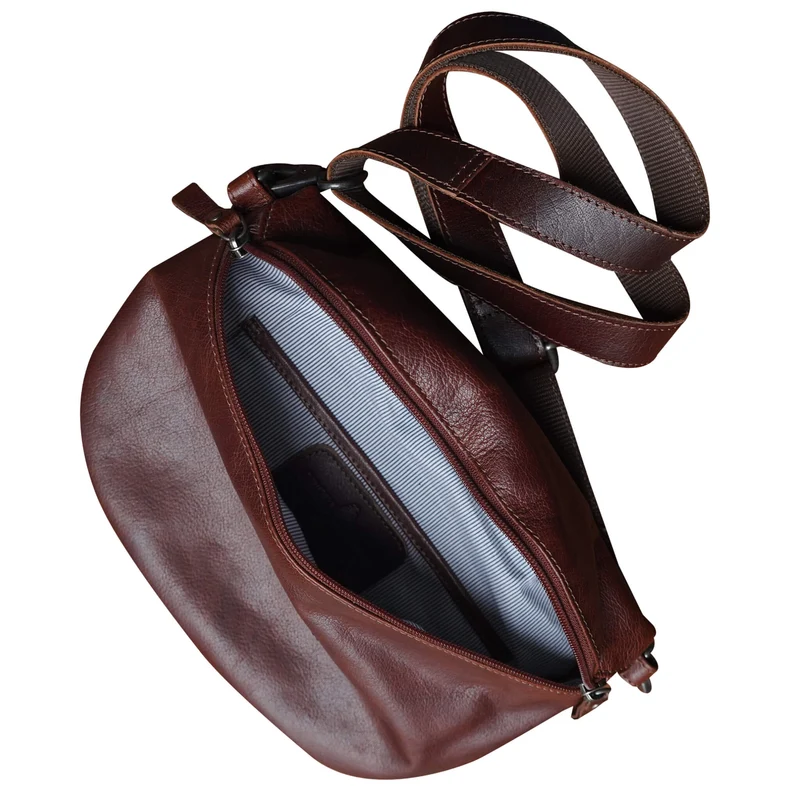 Zoe Gürteltasche Herren Klein Leder Bauchtasche Damen Schwarz
