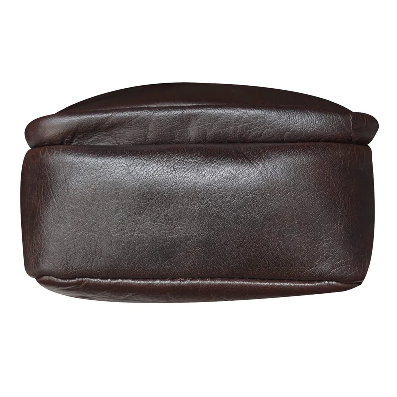 Ted Crossbody Sling Bag Herren Leder Crossbody Tasche Braun Damen