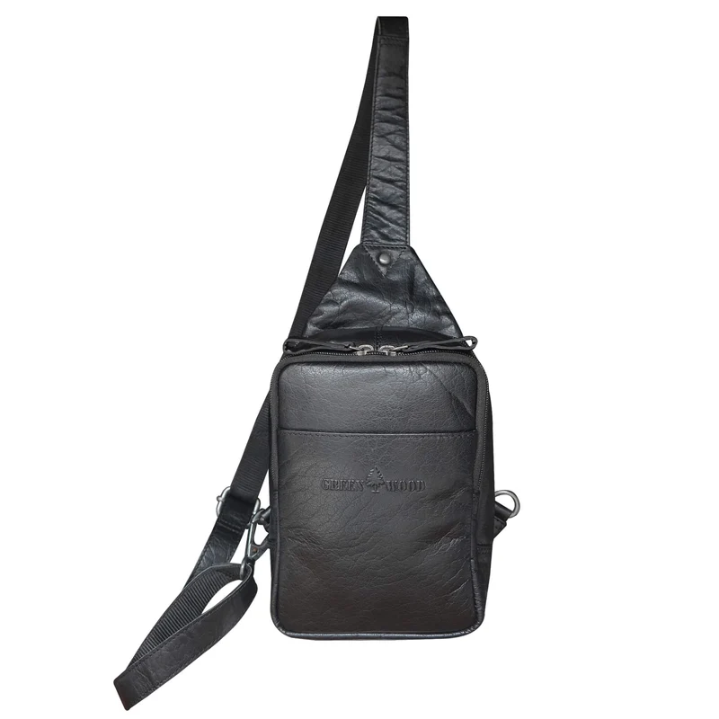 Ted Crossbody Sling Bag Herren Leder Crossbody Tasche Braun Damen