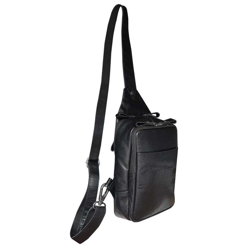 Ted Crossbody Sling Bag Herren Leder Crossbody Tasche Braun Damen