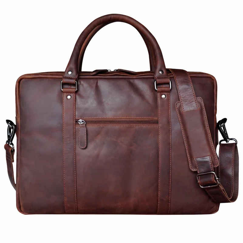 Riley Aktentasche Damen Modern Leder Laptoptasche 15,6 Zoll Herren