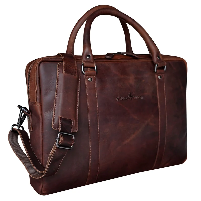 Riley Aktentasche Damen Modern Leder Laptoptasche 15,6 Zoll Herren
