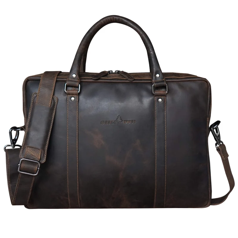 Riley Aktentasche Damen Modern Leder Laptoptasche 15,6 Zoll Herren