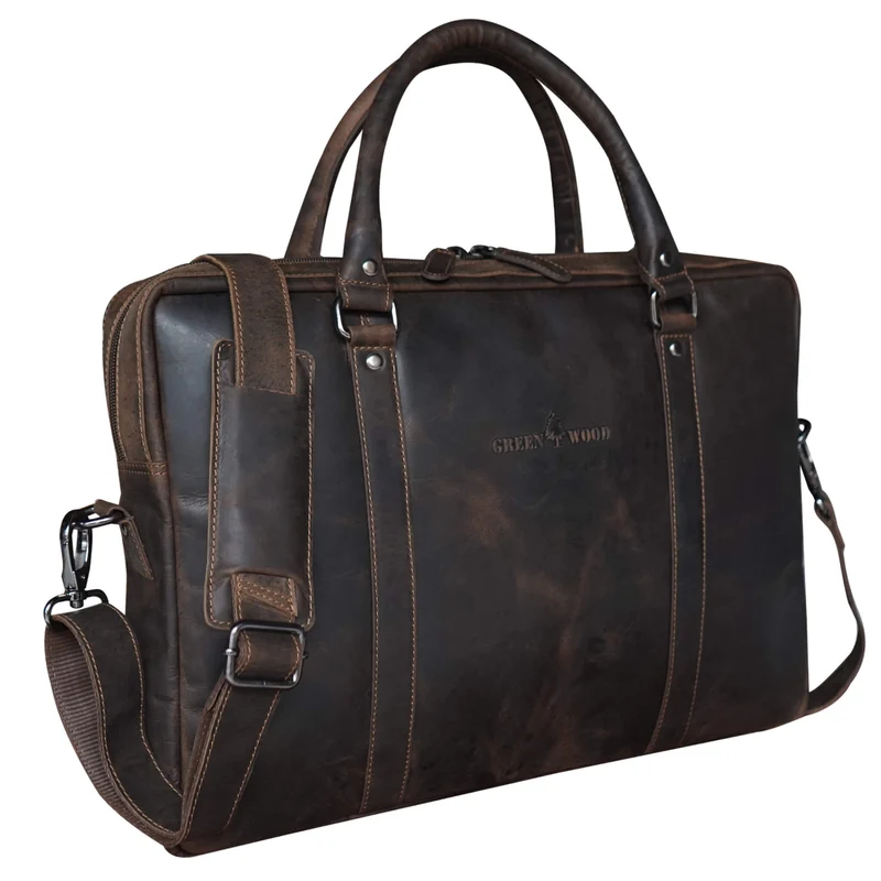 Riley Aktentasche Damen Modern Leder Laptoptasche 15,6 Zoll Herren