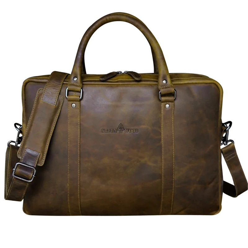 Riley Aktentasche Damen Modern Leder Laptoptasche 15,6 Zoll Herren