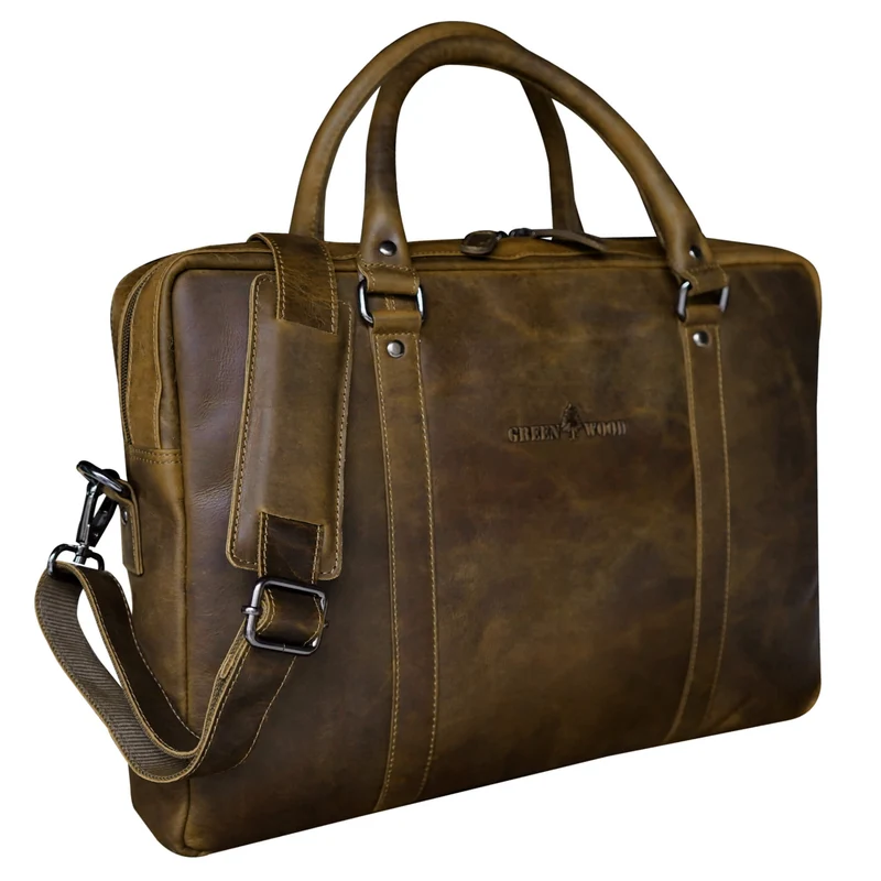 Riley Aktentasche Damen Modern Leder Laptoptasche 15,6 Zoll Herren
