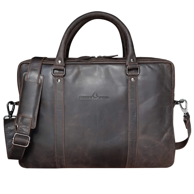 Riley Aktentasche Damen Modern Leder Laptoptasche 15,6 Zoll Herren