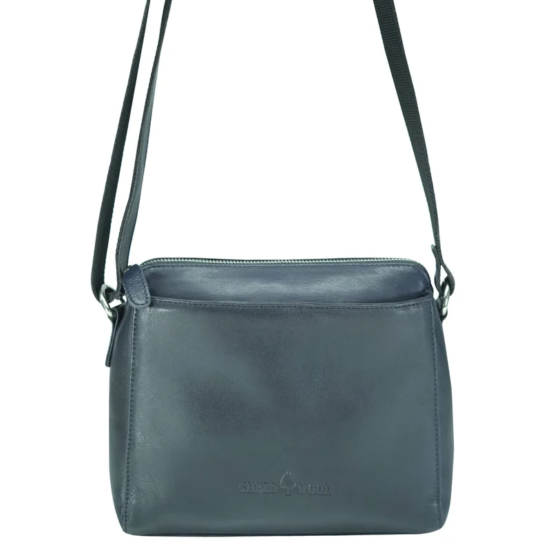 Inga Umhängetasche Damen Cognac Crossbody Tasche Leder