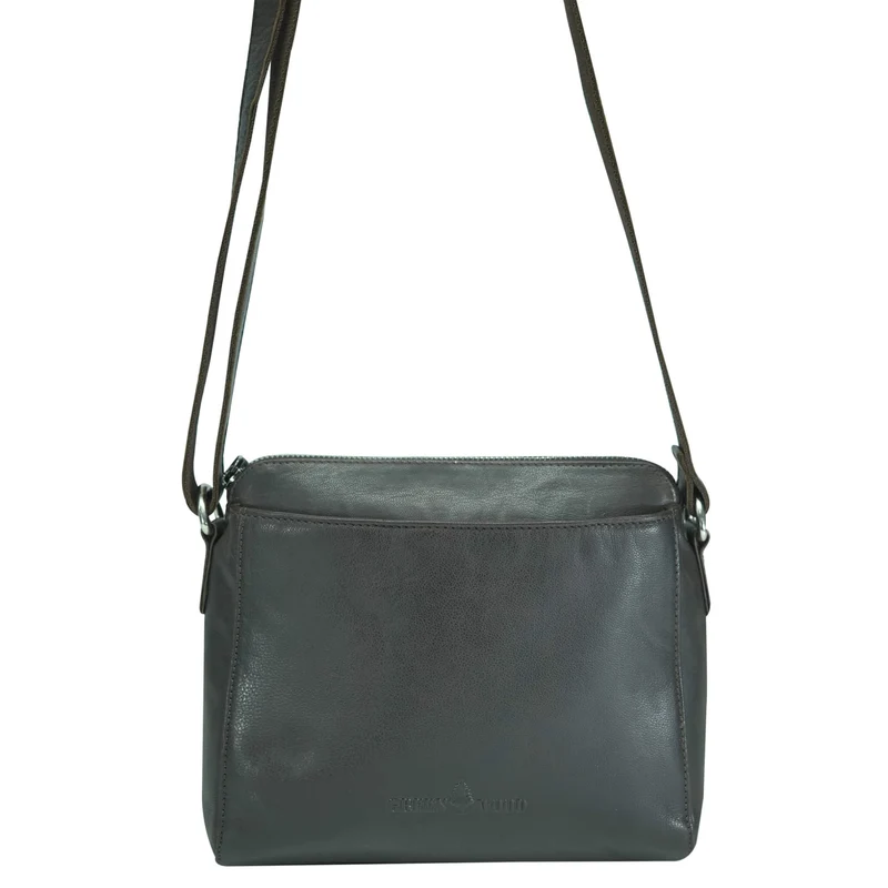 Inga Umhängetasche Damen Cognac Crossbody Tasche Leder