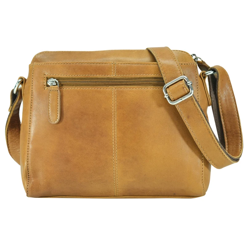 Inga Umhängetasche Damen Cognac Crossbody Tasche Leder
