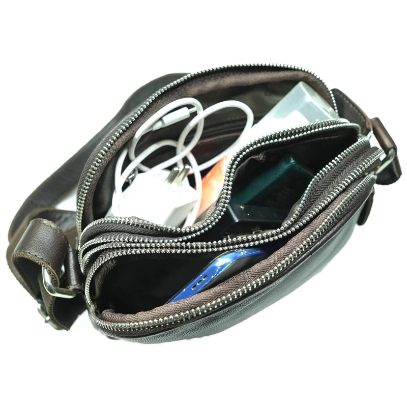 Vigi Umhängetasche Schwarz Damen Leder Crossbody Tasche Klein