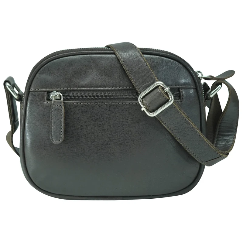 Vigi Umhängetasche Schwarz Damen Leder Crossbody Tasche Klein