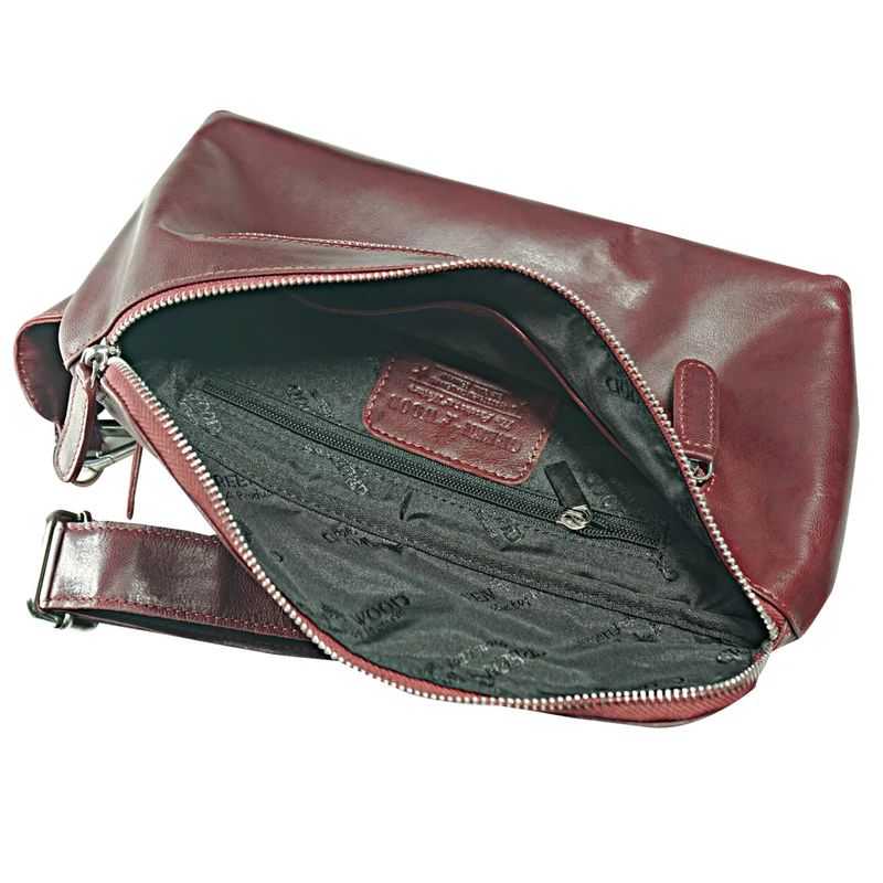 Ivar Herren Bauchtasche Leder Gürteltasche Blau Damen