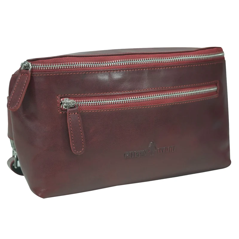 Ivar Herren Bauchtasche Leder Gürteltasche Blau Damen