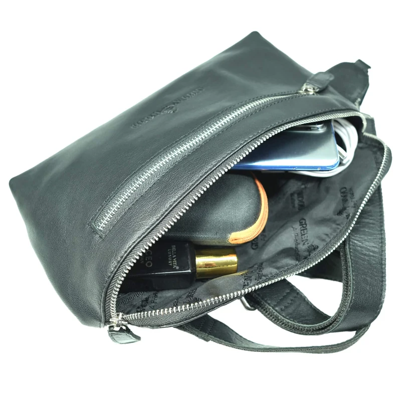 Ivar Herren Bauchtasche Leder Gürteltasche Blau Damen