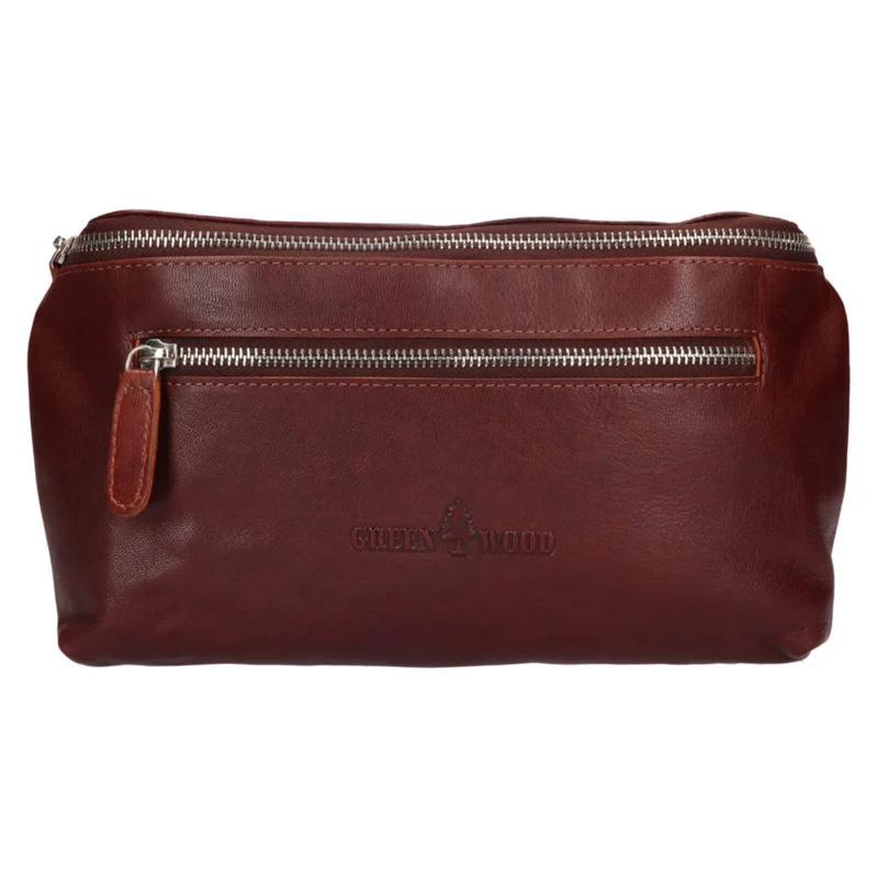 Ivar Herren Bauchtasche Leder Gürteltasche Blau Damen