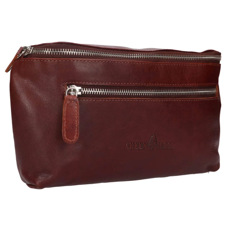 Ivar Herren Bauchtasche Leder Gürteltasche Blau Damen