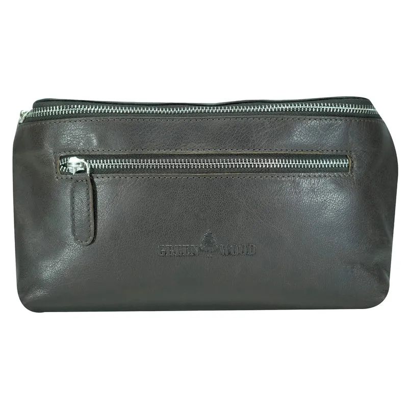 Ivar Herren Bauchtasche Leder Gürteltasche Blau Damen